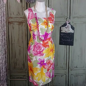 Donna Morgan petites 100% silk dress  Like New